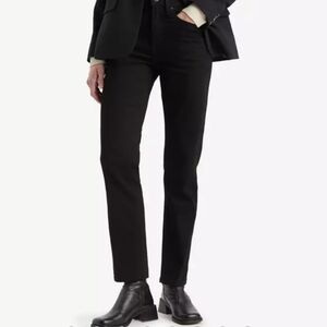 Levi's Black High Rise straight Black Midnight Gaze Denim 33x32 5 pocket EUC